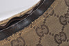 Authentic GUCCI Shoulder Hand Bag Purse GG Canvas Leather 0000602 Brown 6316J