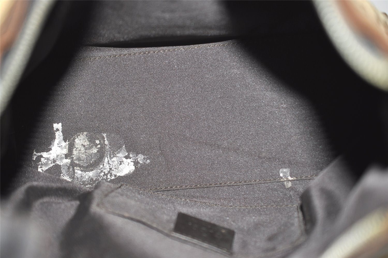 Authentic GUCCI Shoulder Hand Bag Purse GG Canvas Leather 0000602 Brown 6316J