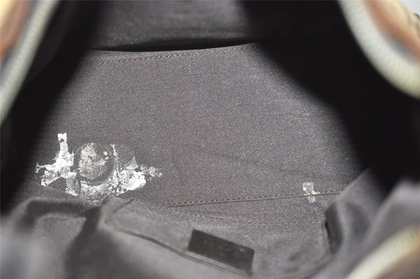 Authentic GUCCI Shoulder Hand Bag Purse GG Canvas Leather 0000602 Brown 6316J