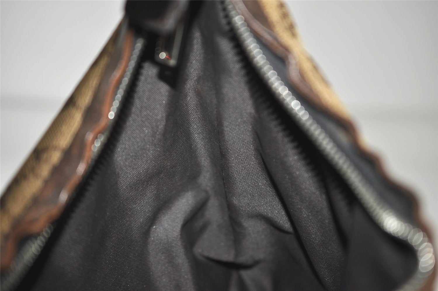 Authentic GUCCI Shoulder Hand Bag Purse GG Canvas Leather 0000602 Brown 6316J