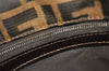Authentic FENDI Zucca Mamma Baguette Shoulder Bag Canvas Leather Brown 6319I