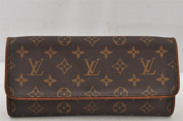 Authentic Louis Vuitton Monogram Pochette Twin GM Shoulder Bag M51852 LV 6319J