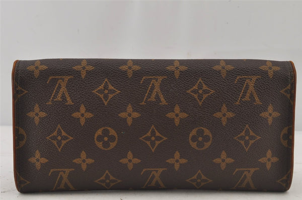Authentic Louis Vuitton Monogram Pochette Twin GM Shoulder Bag M51852 LV 6319J