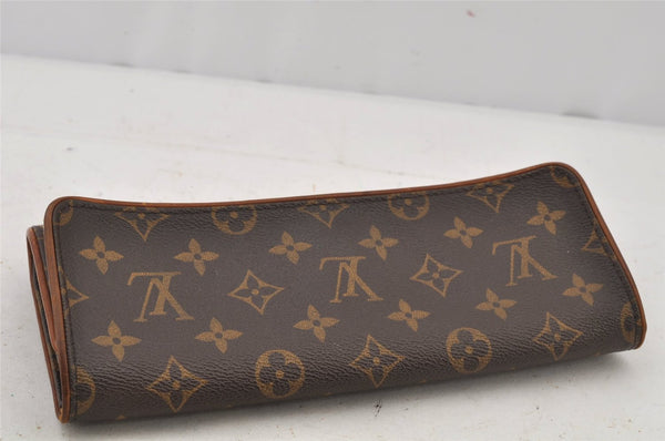 Authentic Louis Vuitton Monogram Pochette Twin GM Shoulder Bag M51852 LV 6319J