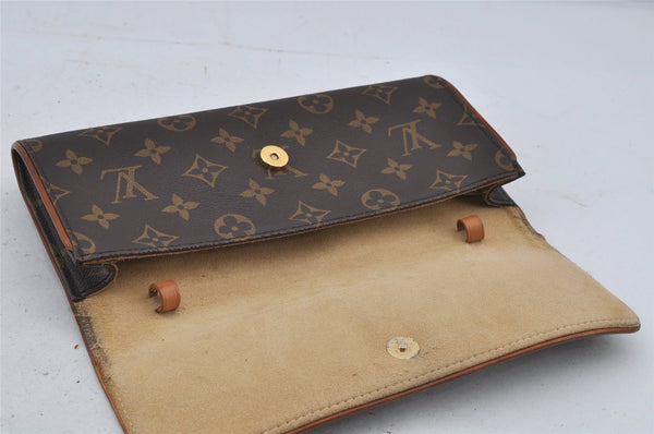 Authentic Louis Vuitton Monogram Pochette Twin GM Shoulder Bag M51852 LV 6319J