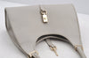 Authentic GUCCI Jackie Shoulder Hand Bag Purse Leather 0021067 Light Gray 6320I