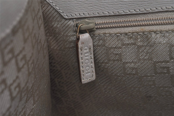 Authentic GUCCI Jackie Shoulder Hand Bag Purse Leather 0021067 Light Gray 6320I