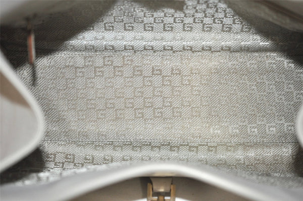 Authentic GUCCI Jackie Shoulder Hand Bag Purse Leather 0021067 Light Gray 6320I