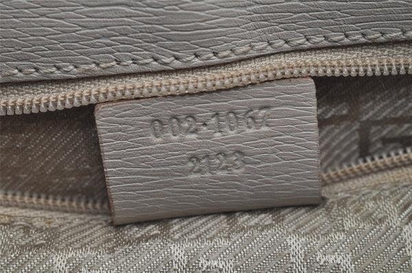 Authentic GUCCI Jackie Shoulder Hand Bag Purse Leather 0021067 Light Gray 6320I
