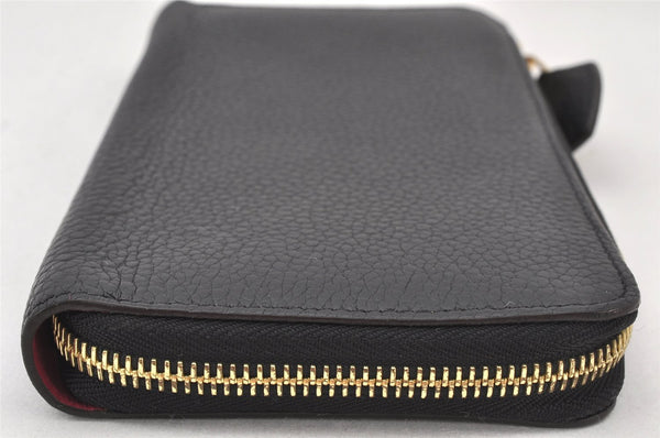 Authentic Louis Vuitton Taurillon Portefeuille Comet Wallet M63102 Black 6320K