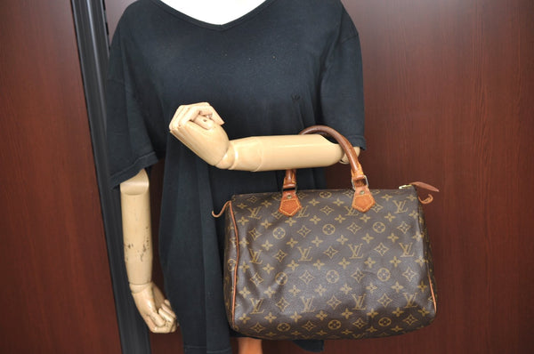 Authentic Louis Vuitton Monogram Speedy 30 Hand Boston Bag M41526 LV 6321G