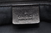 Authentic GUCCI Horsebit Shoulder Tote Bag GG Canvas Leather 101971 Black 6321I