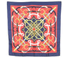 Authentic HERMES Carre 90 Scarf "Eperon d'or" Silk Navy 6321J