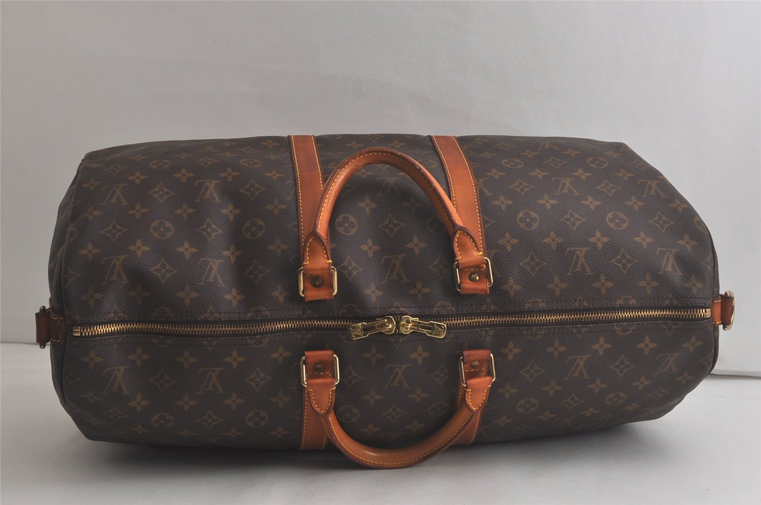 Authentic Louis Vuitton Monogram Keepall Bandouliere 55 M41414 Boston Bag 6322K