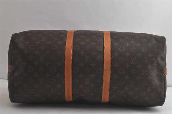 Authentic Louis Vuitton Monogram Keepall Bandouliere 55 M41414 Boston Bag 6322K