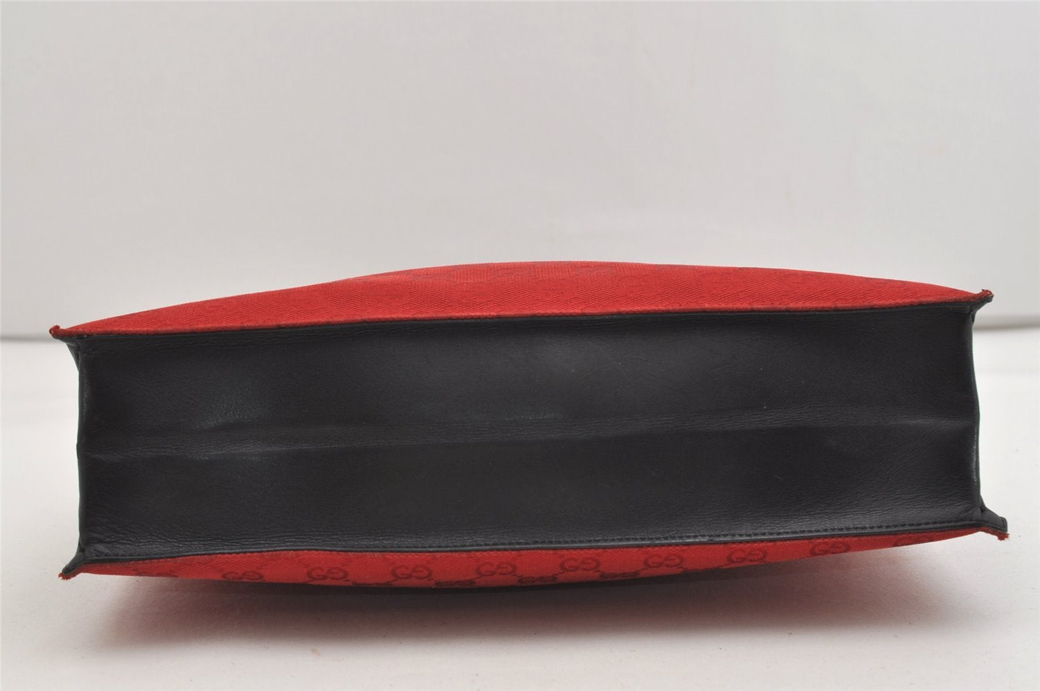 Authentic GUCCI Vintage Shoulder Tote Bag GG Canvas Leather 0021053 Red 6323J