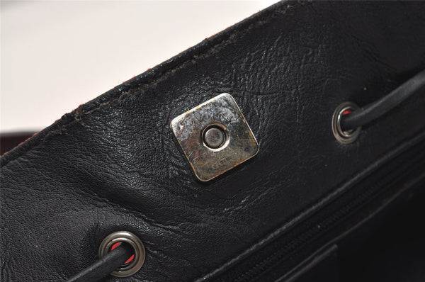 Authentic GUCCI Vintage Shoulder Tote Bag GG Canvas Leather 0021053 Red 6323J