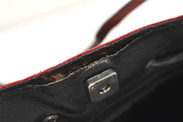 Authentic GUCCI Vintage Shoulder Tote Bag GG Canvas Leather 0021053 Red 6323J