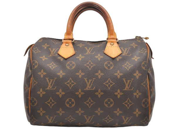 Authentic Louis Vuitton Monogram Speedy 25 Boston Hand Bag M41528 LV 6323K