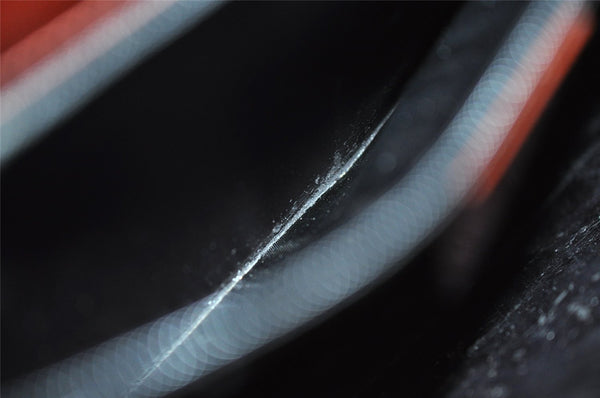 Authentic GUCCI Bamboo Hand Shoulder Bag Purse Enamel Bordeaux Red Junk 6324I