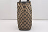 Authentic GUCCI Vintage Shoulder Tote Bag GG Canvas Leather 0021099 Black 6326J