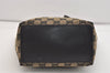 Authentic GUCCI Vintage Shoulder Tote Bag GG Canvas Leather 0021099 Black 6326J