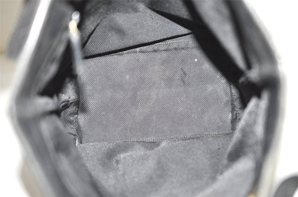 Authentic GUCCI Vintage Shoulder Tote Bag GG Canvas Leather 0021099 Black 6326J