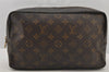 Auth Louis Vuitton Monogram Trousse Toilette 28 Clutch Hand Bag M47522 LV 6327J
