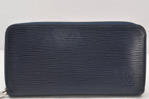 Authentic Louis Vuitton Epi Zippy Long Wallet Purse Navy Blue M60435 LV 6327K