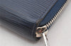 Authentic Louis Vuitton Epi Zippy Long Wallet Purse Navy Blue M60435 LV 6327K