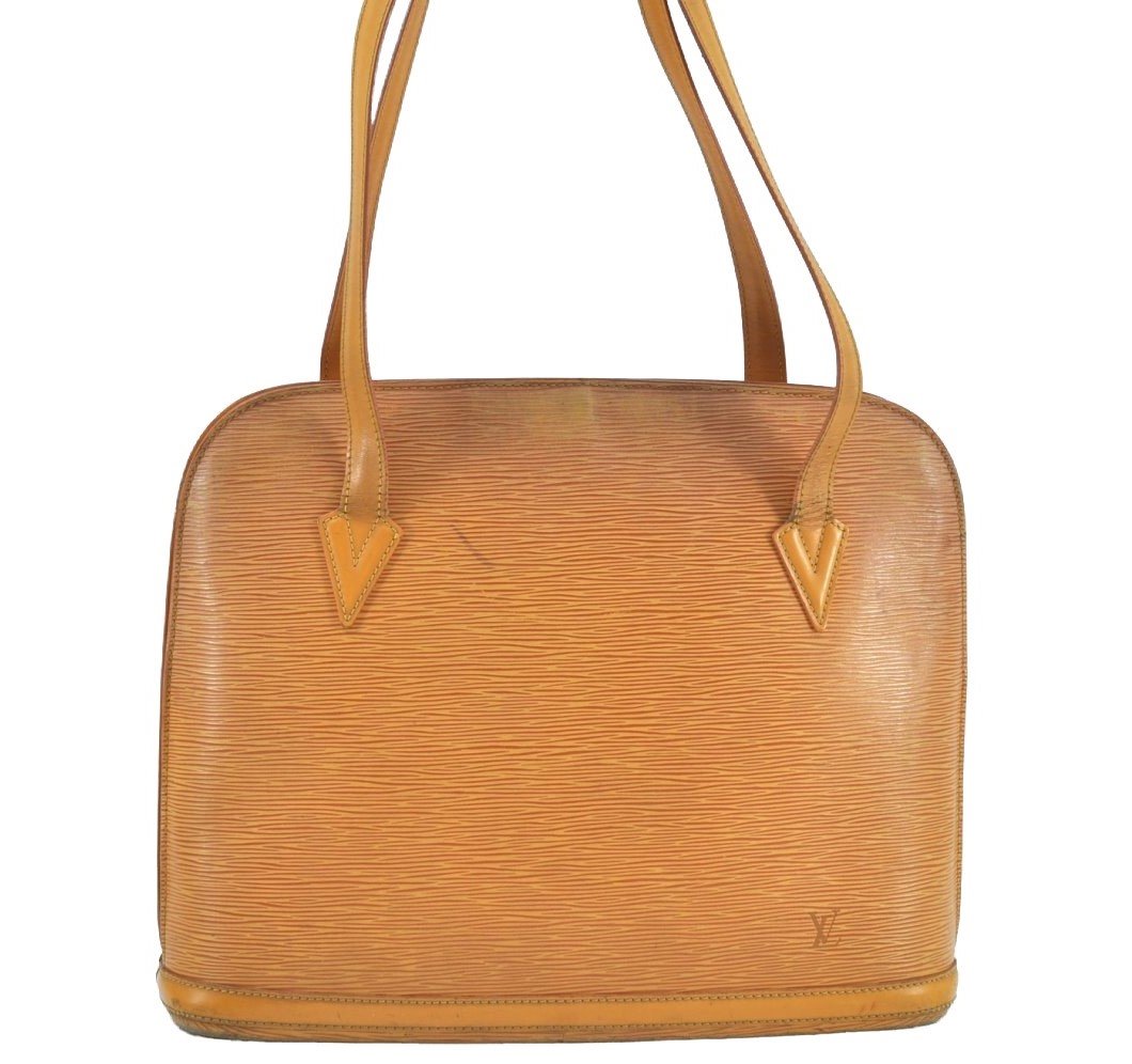 Authentic Louis Vuitton Epi Russac Shoulder Tote Bag Yellow M52289 LV 6329F