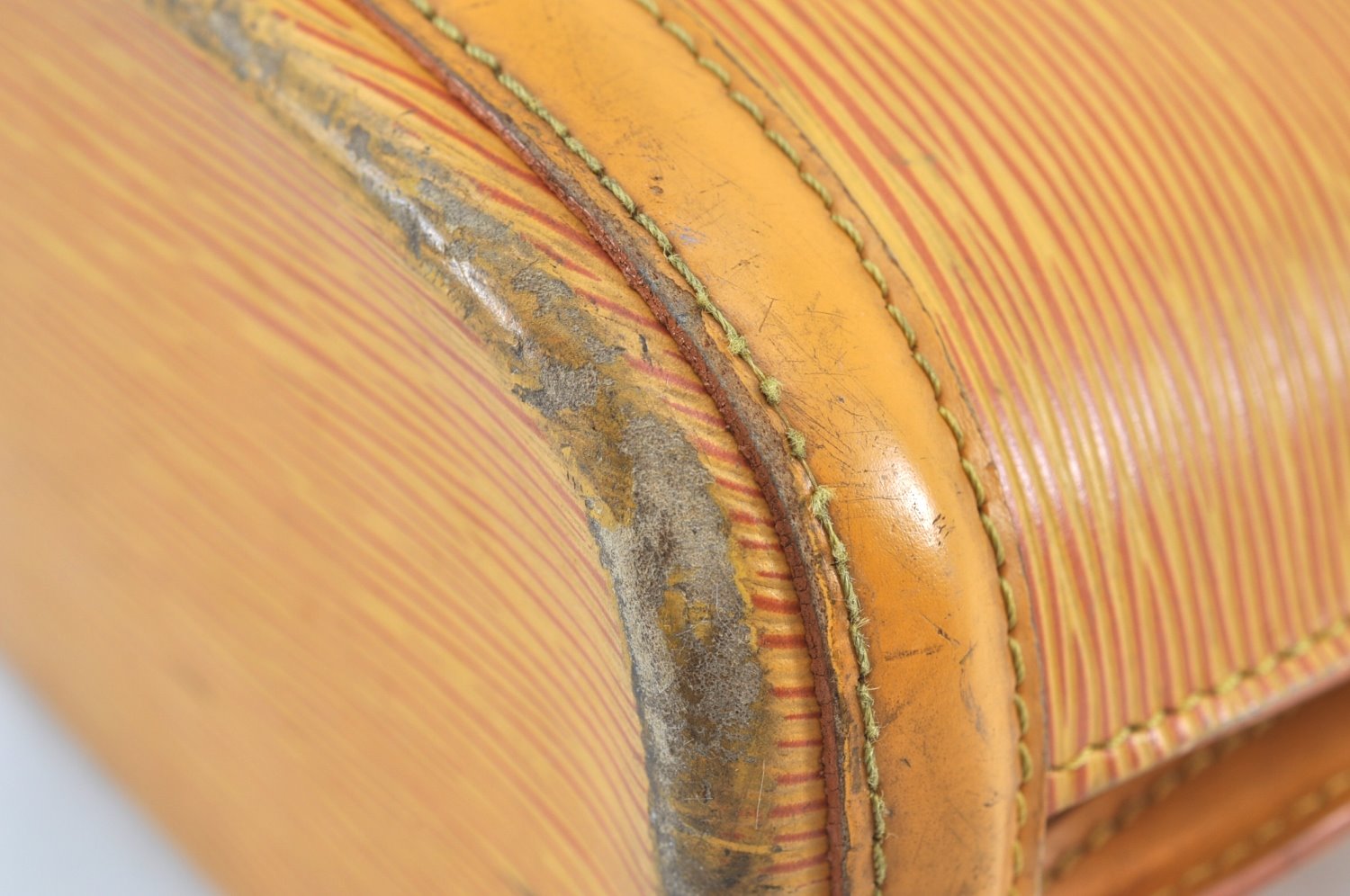 Authentic Louis Vuitton Epi Russac Shoulder Tote Bag Yellow M52289 LV 6329F