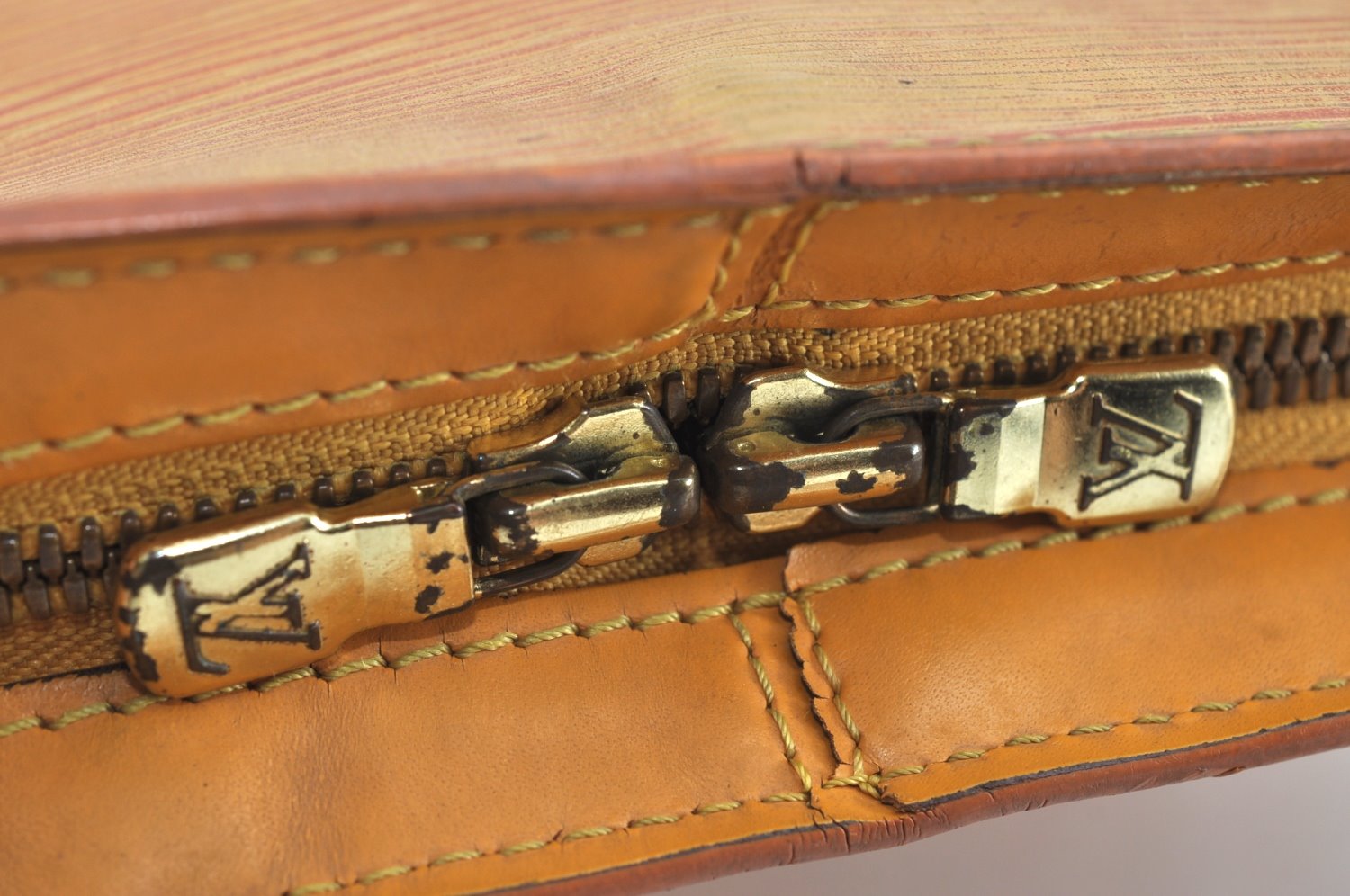 Authentic Louis Vuitton Epi Russac Shoulder Tote Bag Yellow M52289 LV 6329F