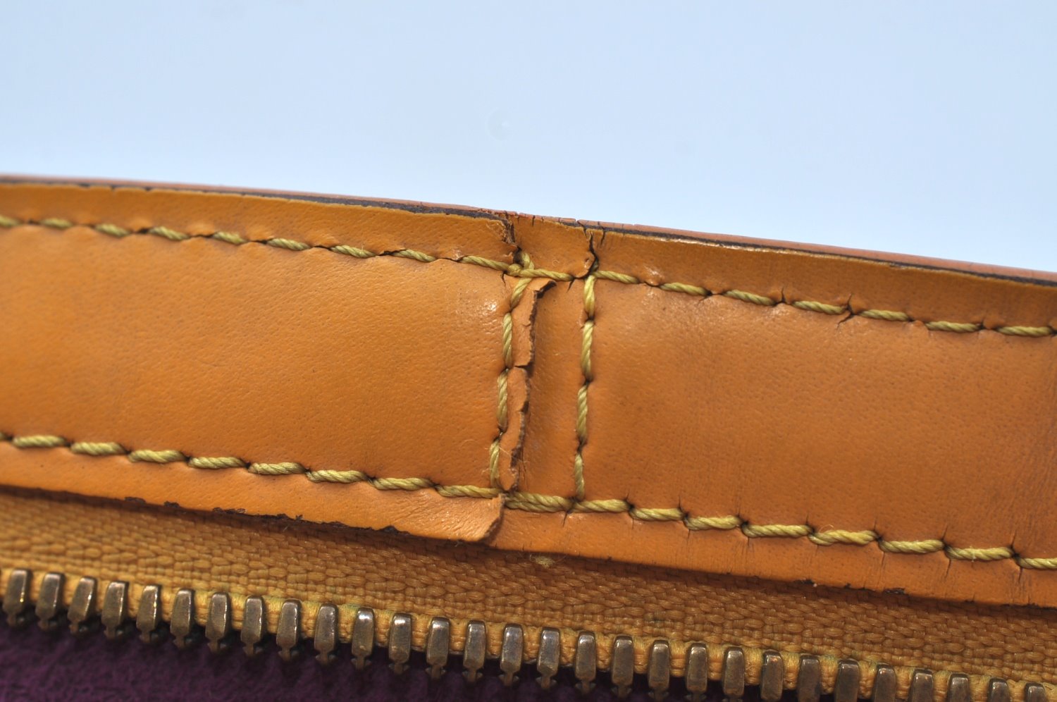 Authentic Louis Vuitton Epi Russac Shoulder Tote Bag Yellow M52289 LV 6329F