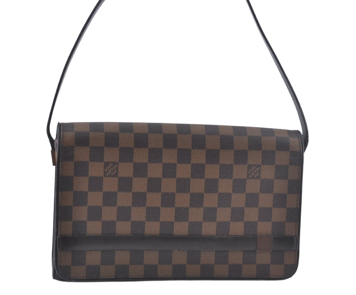 Authentic Louis Vuitton Damier Tribeca Long Shoulder Hand Bag N51160 LV 6329J