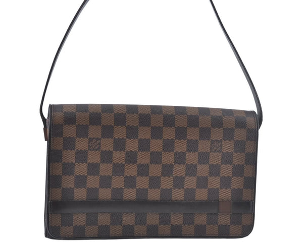 Authentic Louis Vuitton Damier Tribeca Long Shoulder Hand Bag N51160 LV 6329J