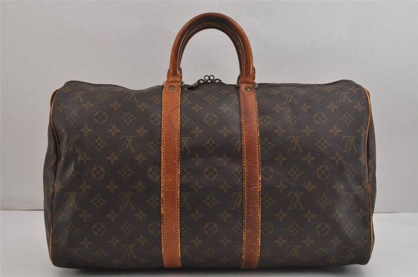 Authentic Louis Vuitton Monogram Keepall 45 Travel Boston Bag M41428 LV 6330J