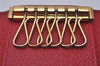 Auth Louis Vuitton Monogram Empreinte Multicles 6 Key Case Red M63708 Box 6331I