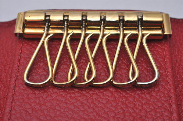 Auth Louis Vuitton Monogram Empreinte Multicles 6 Key Case Red M63708 Box 6331I