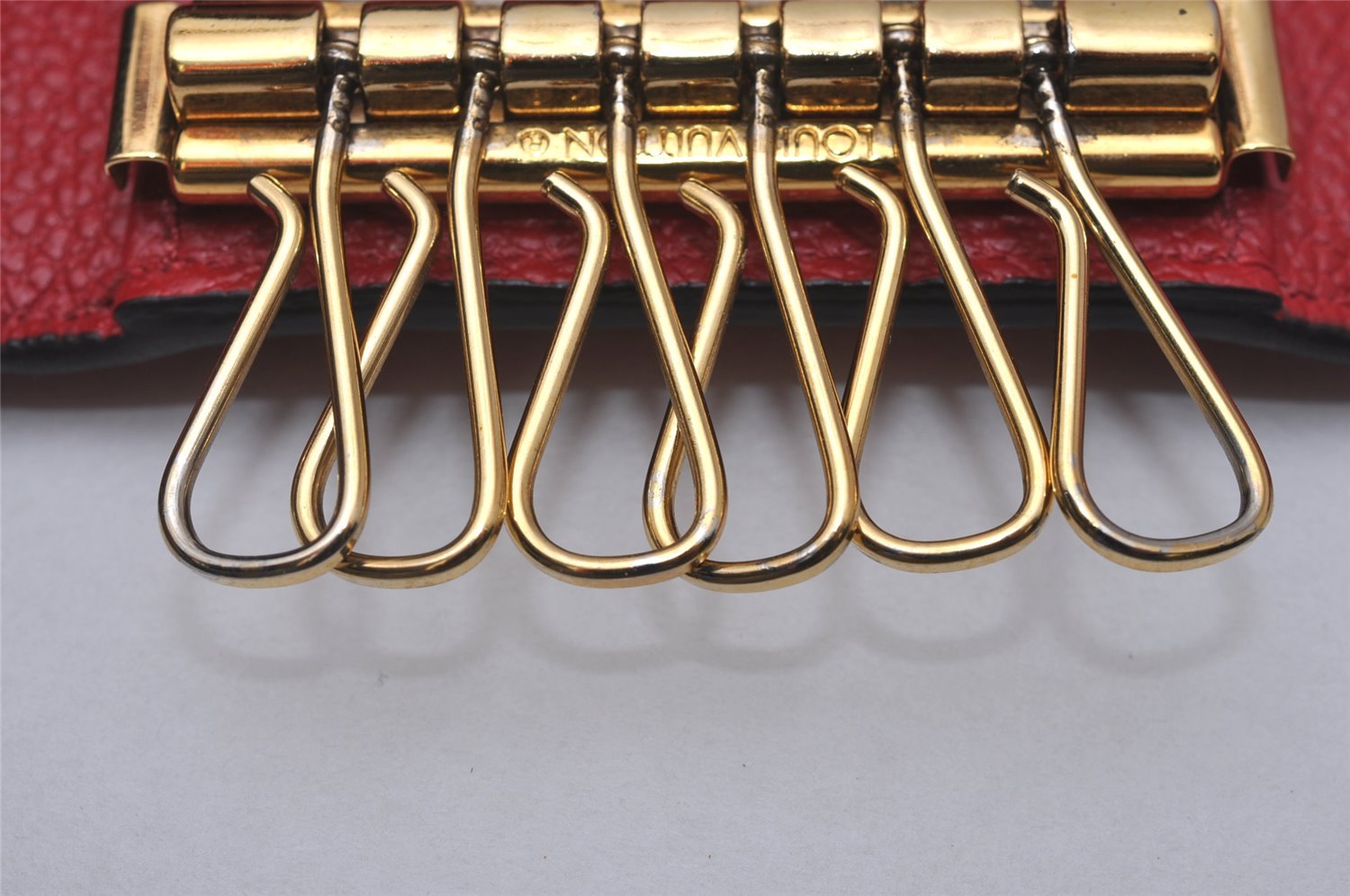 Auth Louis Vuitton Monogram Empreinte Multicles 6 Key Case Red M63708 Box 6331I