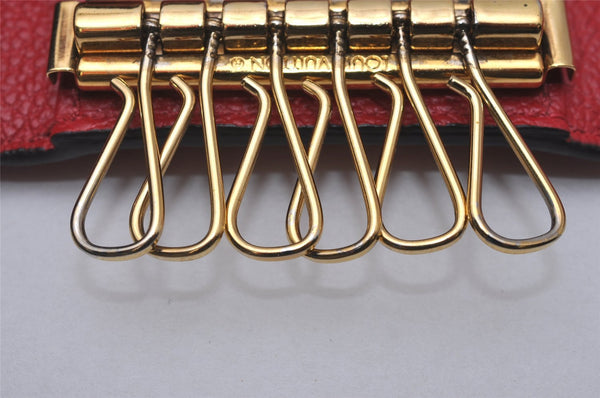 Auth Louis Vuitton Monogram Empreinte Multicles 6 Key Case Red M63708 Box 6331I