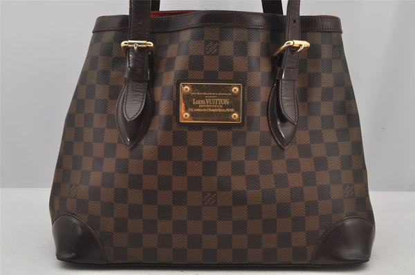 Authentic Louis Vuitton Damier Hampstead MM Shoulder Tote Bag N51204 LV 6331J