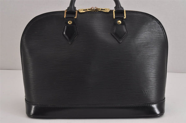 Authentic Louis Vuitton Epi Alma PM Hand Bag Black M40302 LV 6332J