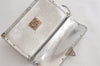 Authentic Louis Vuitton Suhali Emable Shoulder Hand Bag Purse Silver LV 6332K