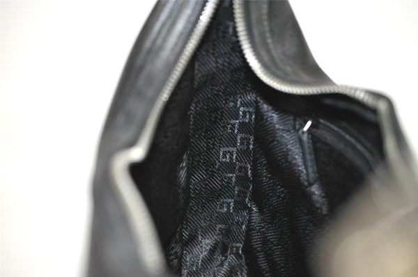 Authentic GUCCI Vintage Shoulder Hand Bag Purse Leather 0013812 Black 6333I