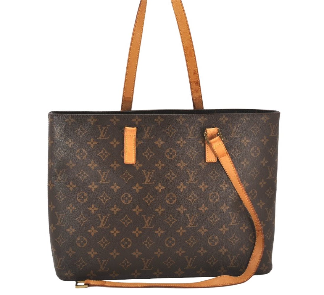Authentic Louis Vuitton Monogram Luco Shoulder Tote Bag M51155 LV Junk 6333K
