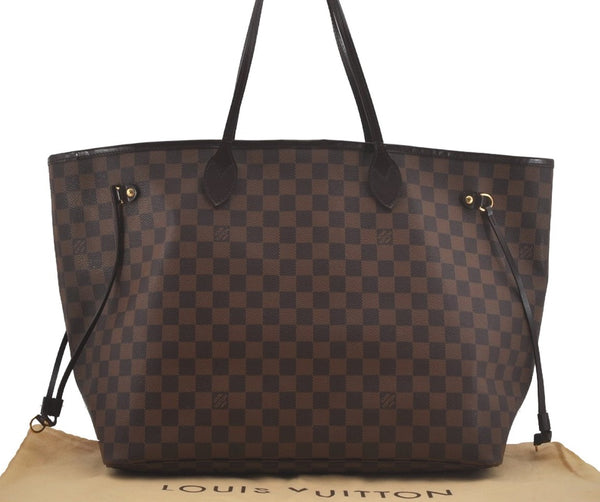 Authentic Louis Vuitton Damier Neverfull GM Shoulder Tote Bag N51106 LV 6334I