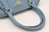 Authentic PRADA Leather Nappa 2Way Shoulder Hand Bag Purse Light Blue 6336K