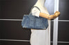 Authentic PRADA Vintage Canapa SS Denim 2Way Shoulder Hand Bag Purse Blue 6338I