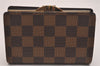 Auth Louis Vuitton Damier Porte Monnaie Billets Viennois Wallet N61664 LV 6339J